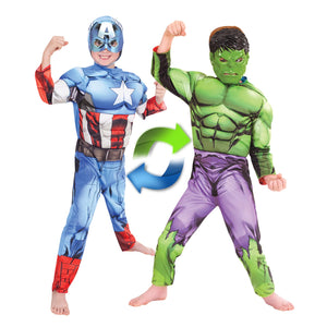 Hulk To Captain America Deluxe Reversible, Child