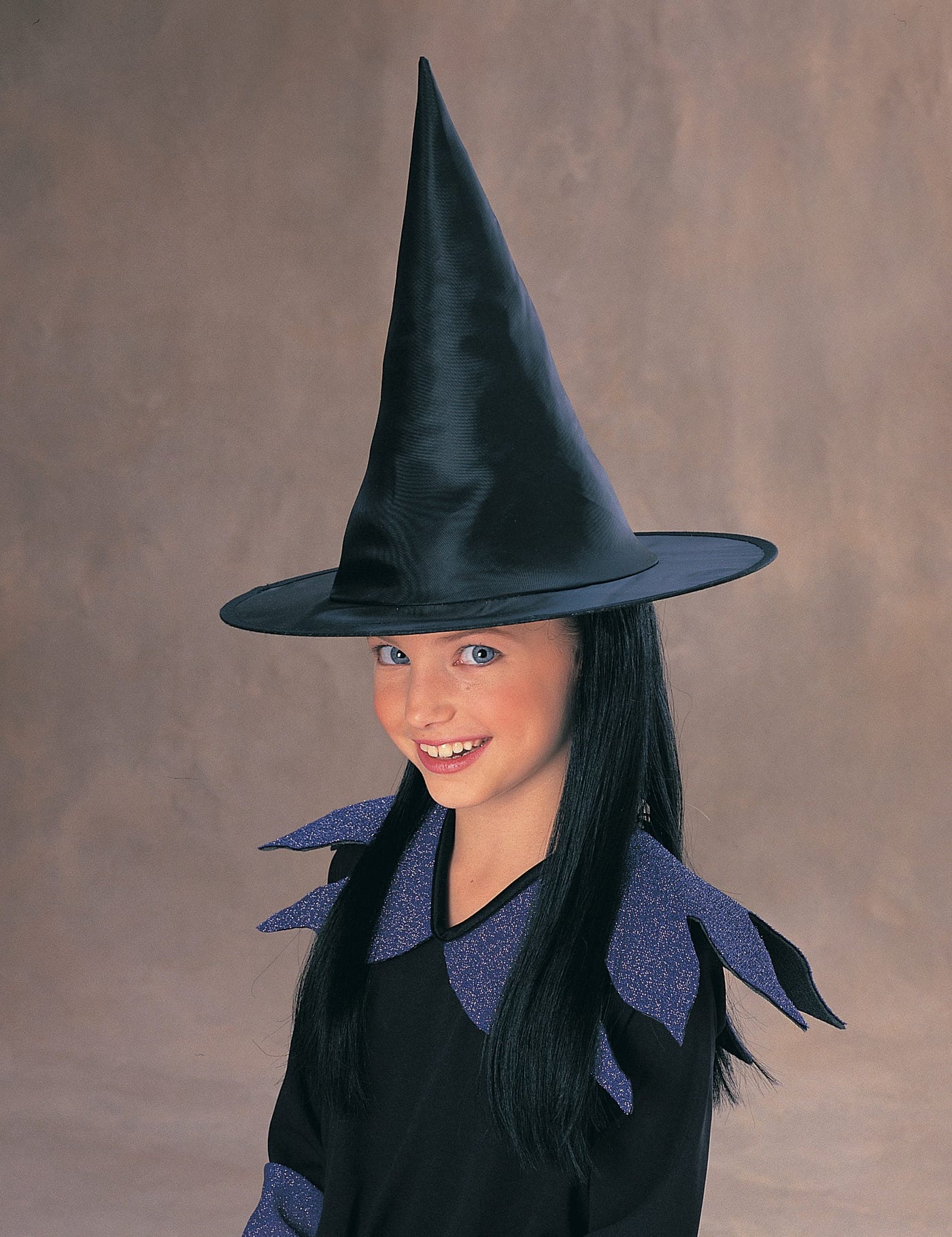 Witch Hat With Black Hair - Child