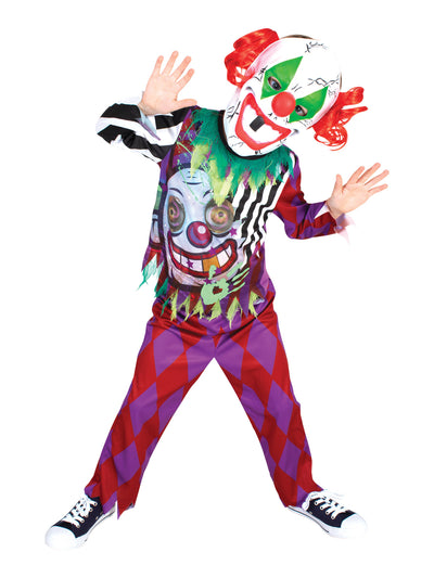 Scary Clown Lenticular Costume, Child