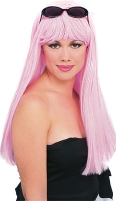 Glamour Light Pink Wig - Adult