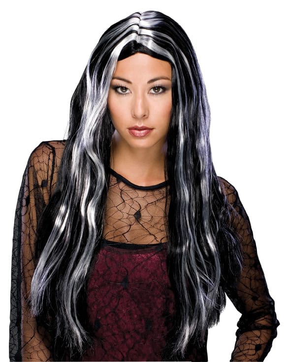 Witch Grey Streaked Wig - Adult