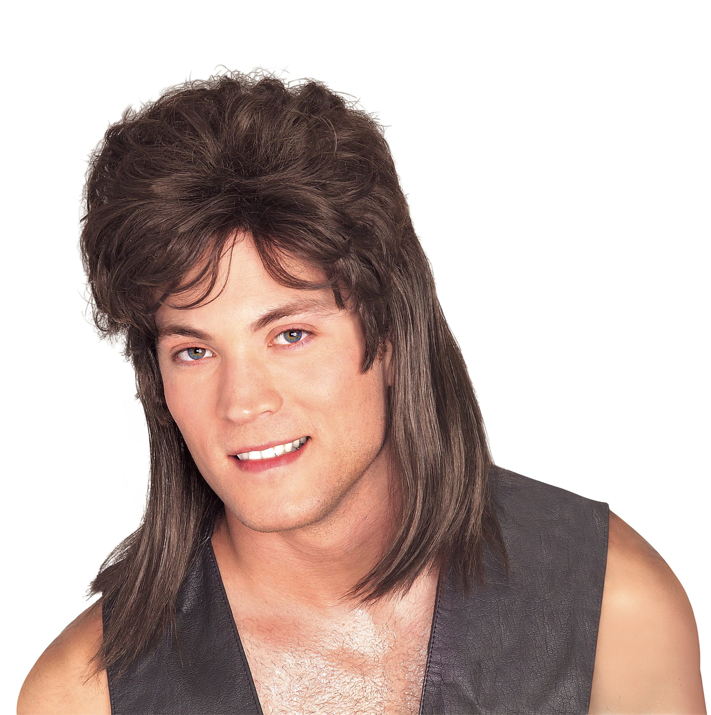 Mullet Brown Wig - Adult