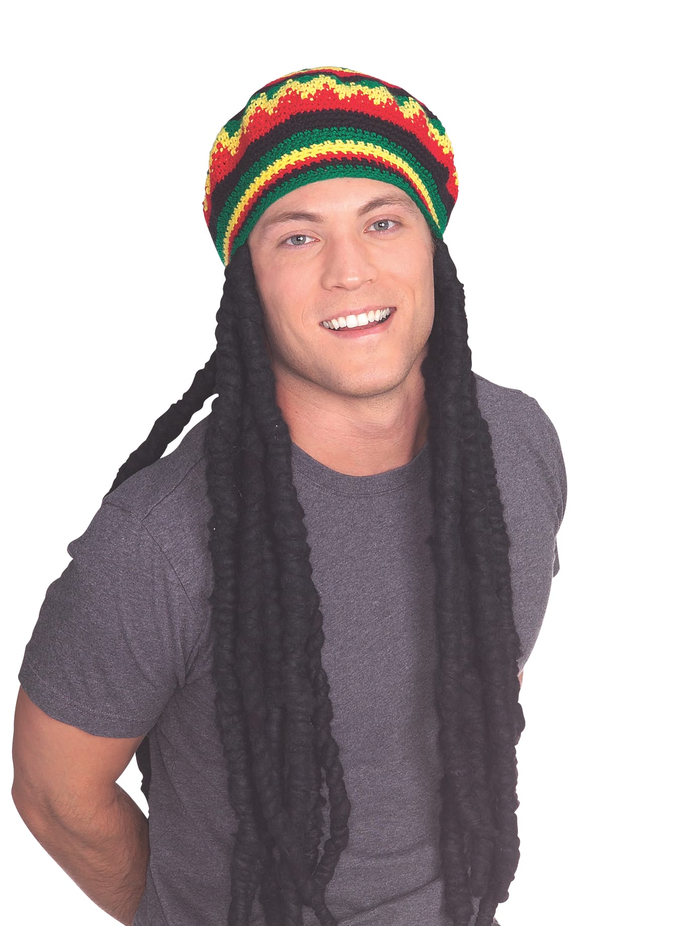 Rasta Wig With Cap - Adult