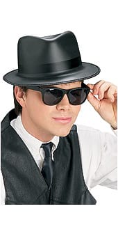 Blues Brothers Hat And Glasses Set - Adult