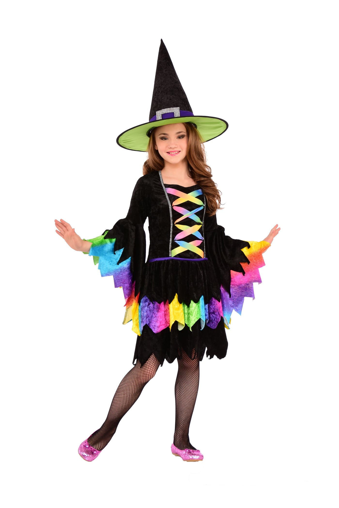 Rainbow Witch Costume, Child