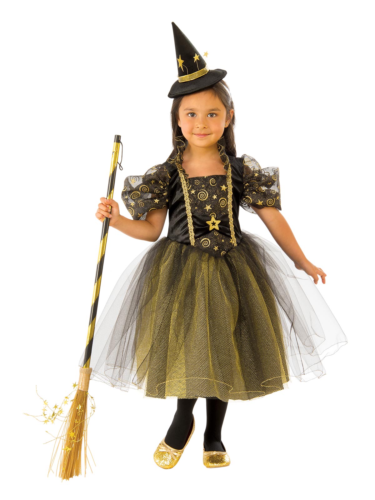 Golden Star Witch Costume, Child