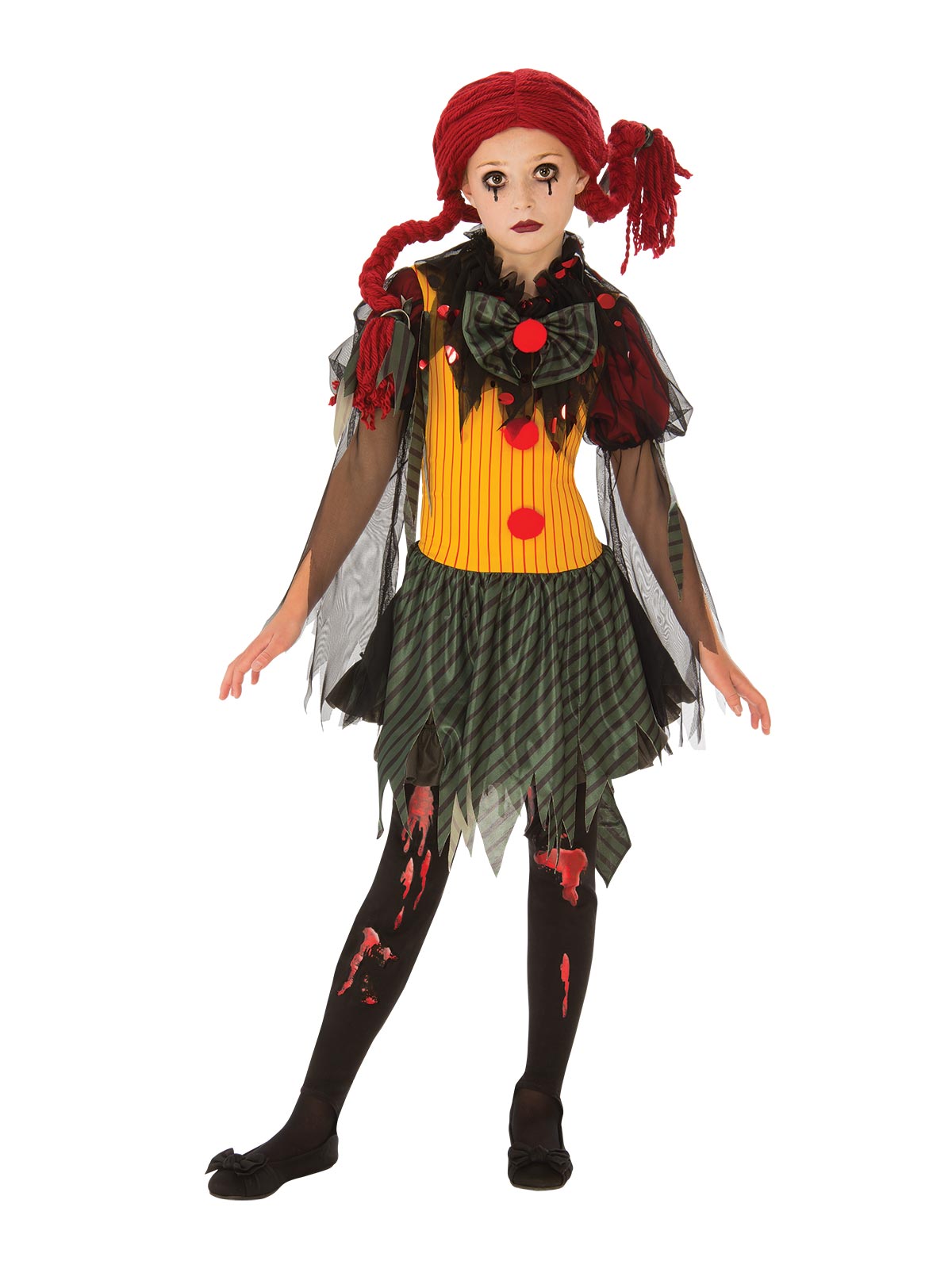 Zombie Girl Clown Costume, Child