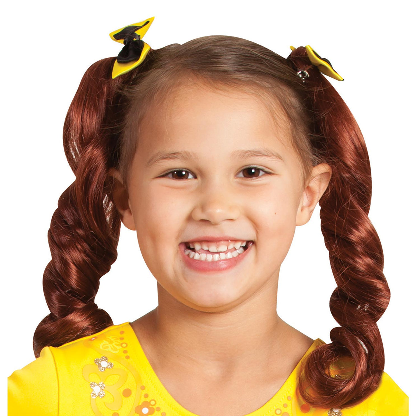 Yellow Wiggle Pigtails With Bows