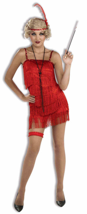 Flapper Deluxe Red Costume, Adult