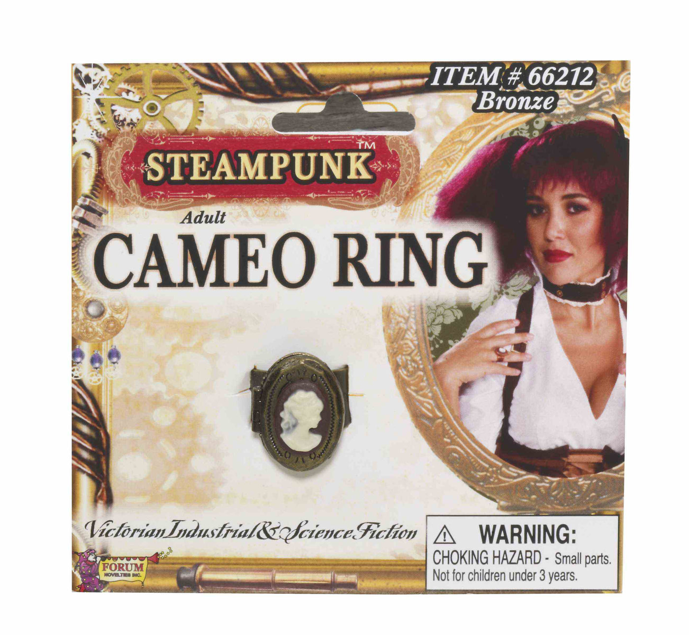 Steampunk Cameo Ring -Bronze