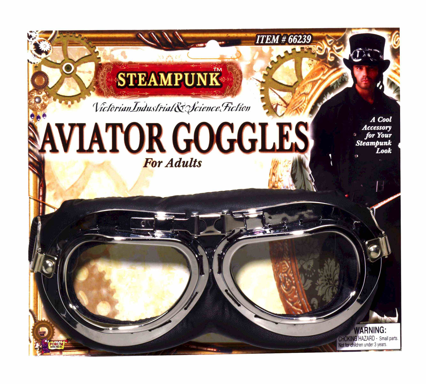 Steampunk Aviator Goggles - Adult