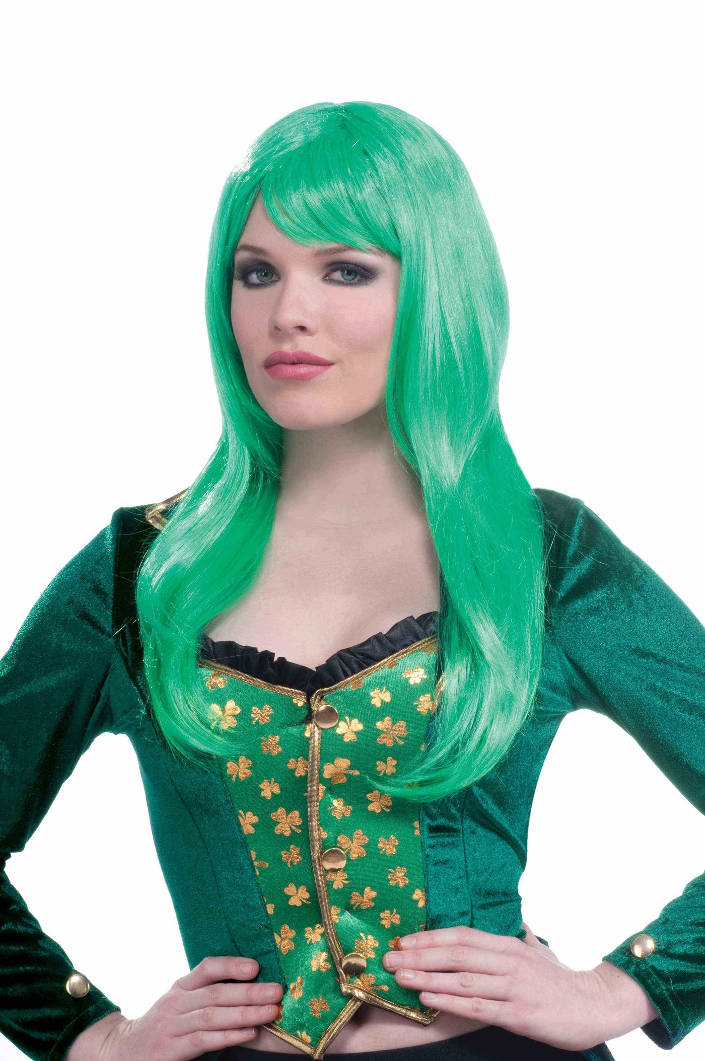 Irish Lass Green Wig - Adult