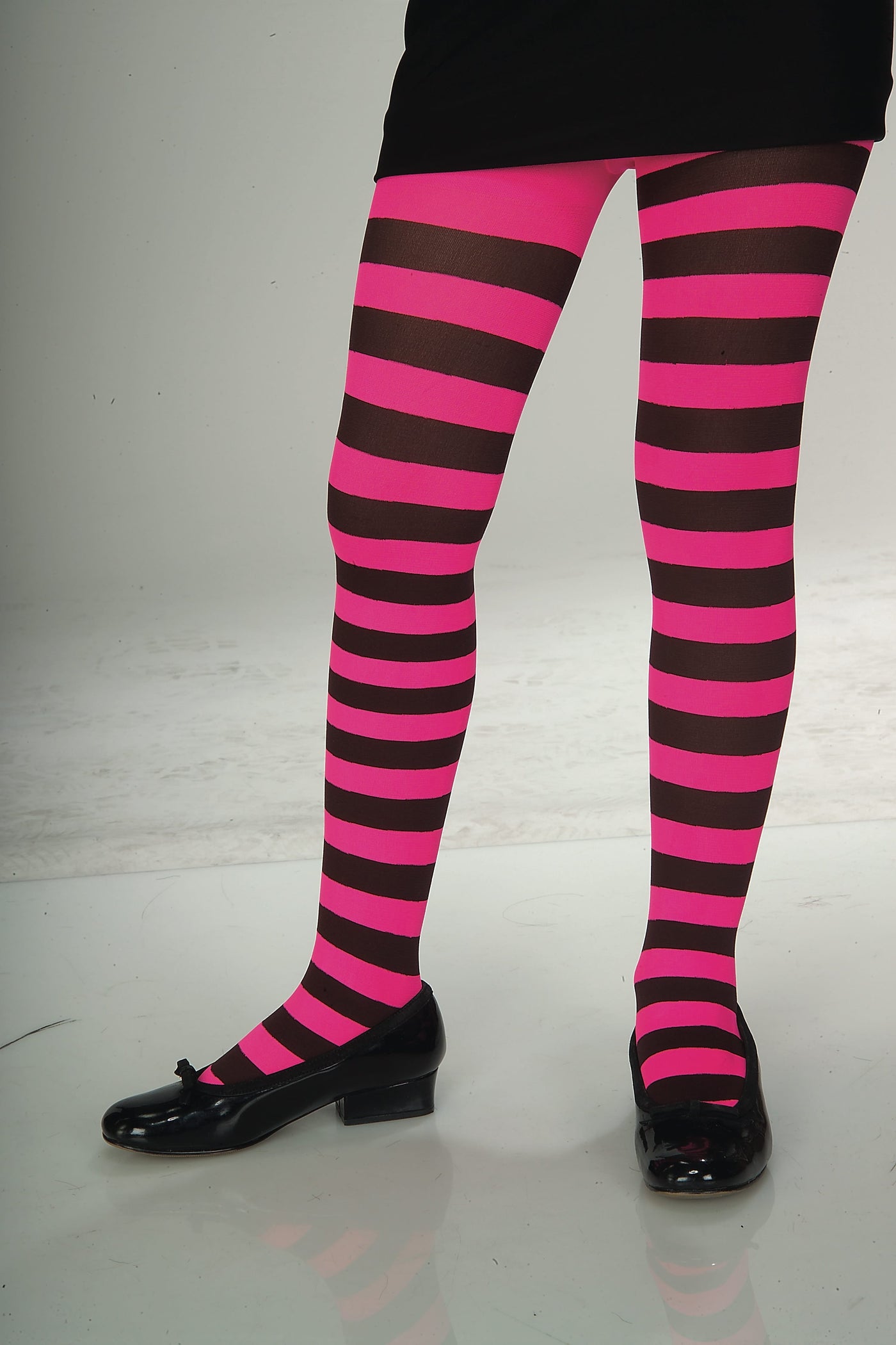 Witch Tights Stripe Pink/Black, Child