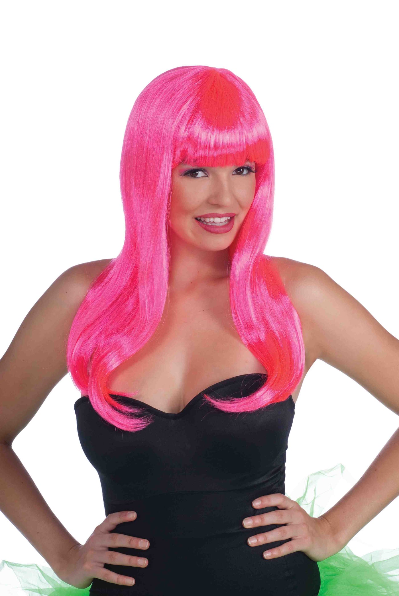 Neon Pink Wig - Adult