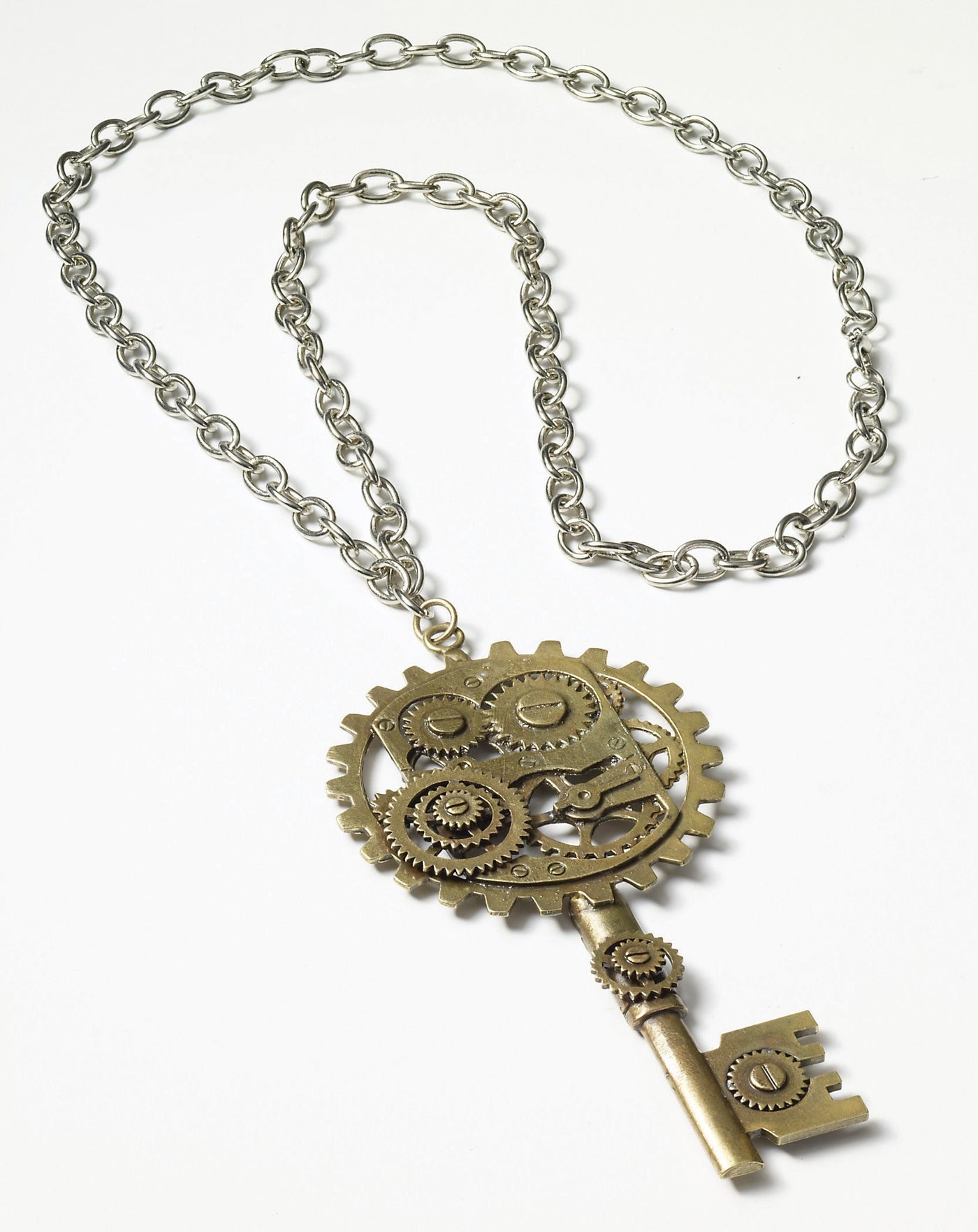 Steampunk Copperkey/Gears Necklace