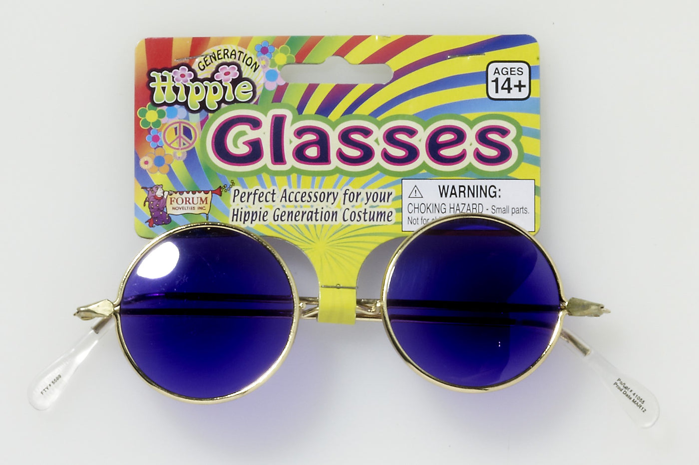 Hippie Blue Lens Glasses - Adult