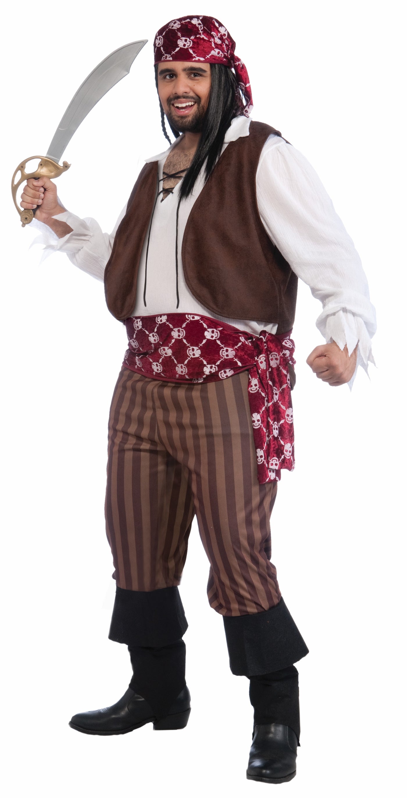 Shipwrecked Pirate Costume, Plus