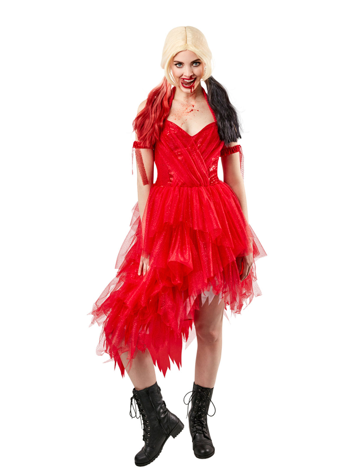 Harley Quinn Red Dress Costume, Adult