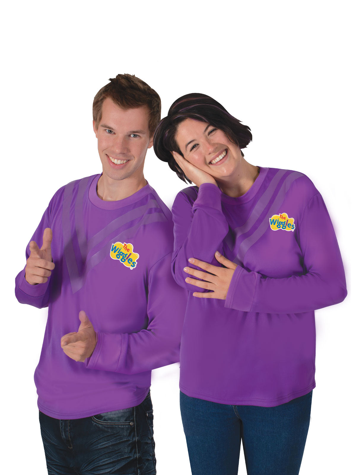 Purple Wiggle Costume Top, Adult