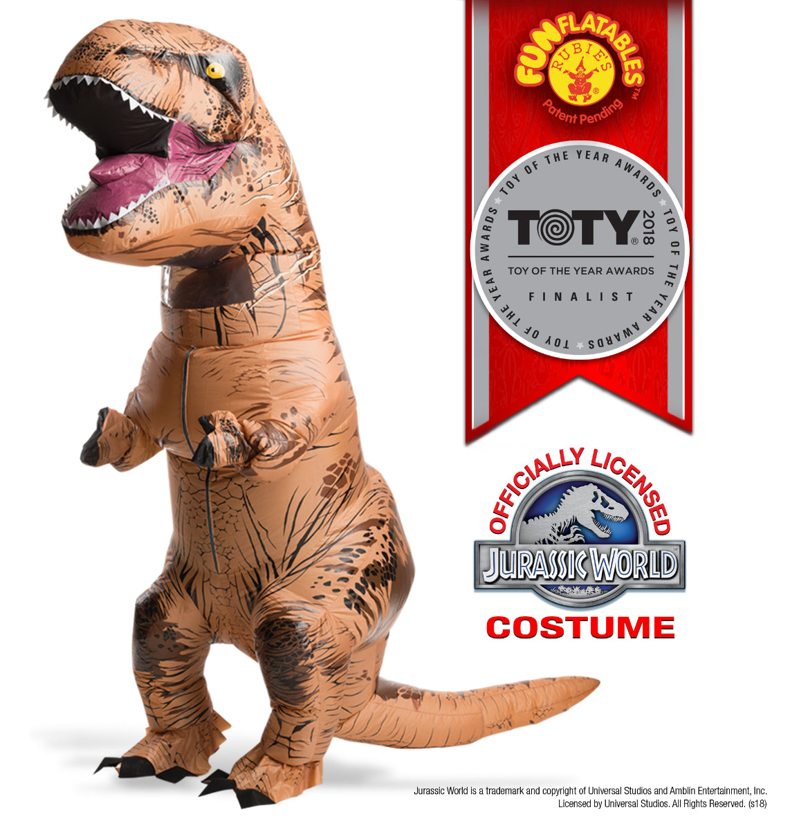 T-Rex Inflatable Costume With Sound, Adult