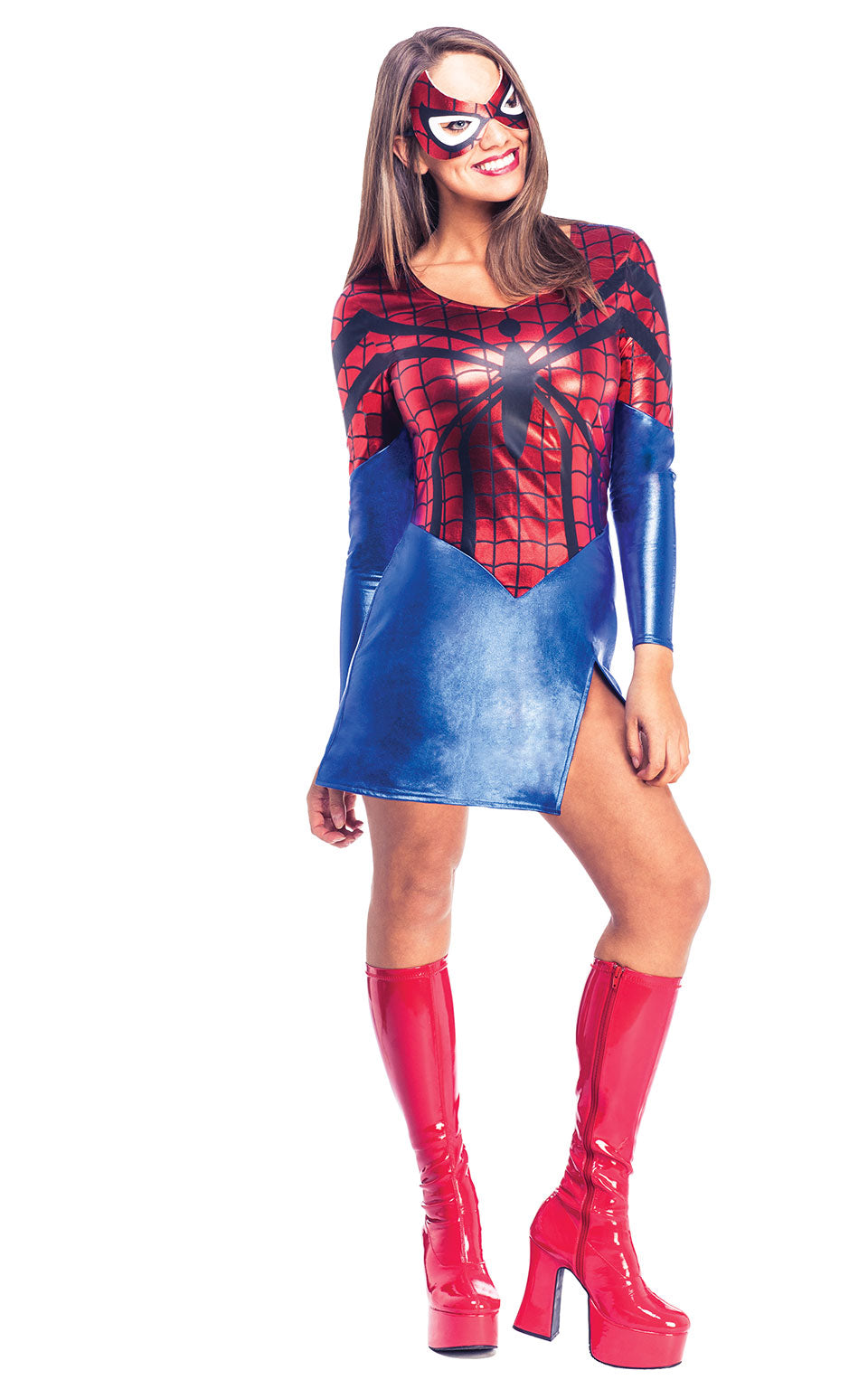 Spider-Girl Dress And Mask - Adult