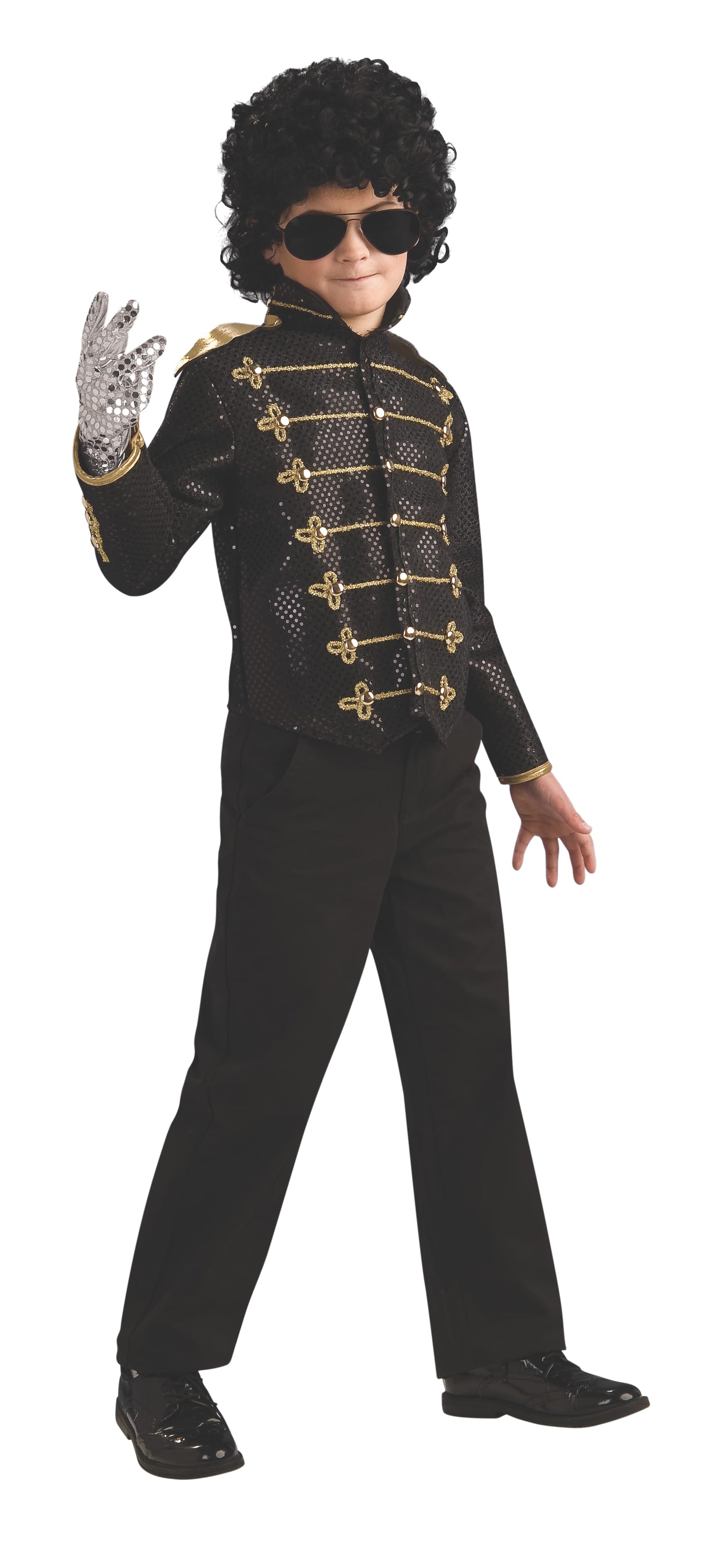 Michael Jackson Deluxe Black Military Jacket, Child