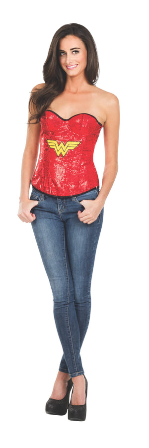 Wonder Woman Sequin Corset, Adult